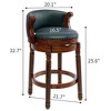 Resenkos Counter Bar Stools, Counter Stool,360 Degree Swivel Bar Height Chair with Backs for Home Kitchen Counter(Blue 1pc) - 4 of 4