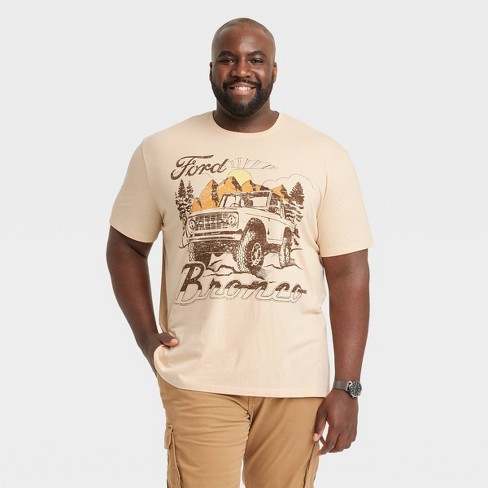 Men's Big & Tall Crewneck Short Sleeve T-Shirt - Goodfellow & Co™  Beige/Ford Bronco 5XLT