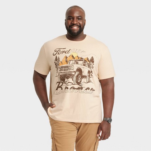 Men's Big & Tall Crewneck Short Sleeve T-Shirt - Goodfellow & Co™  Beige/Ford Bronco XXLT