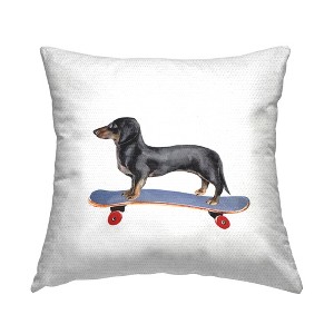 Stupell Industries Dachshund Dog on Skateboard, 18 x 18 - 1 of 3