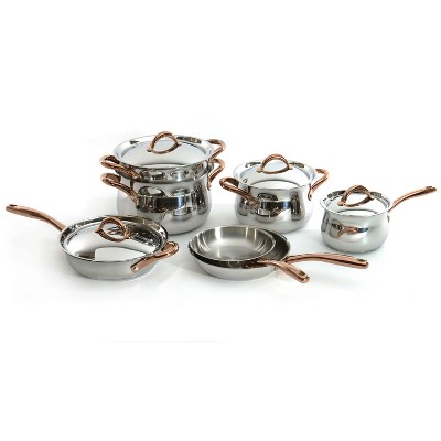 Berghoff 12pc 18/10 Stainless Steel Cookware Set With Glass Lid, Belly  Shape : Target