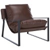 Popham Pillow Top Accent Chair - ACH4520 - Dark Brown/Black - Safavieh - 4 of 4