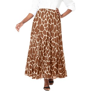 Jessica London Flowing Crinkled Maxi Skirt - 1 of 4