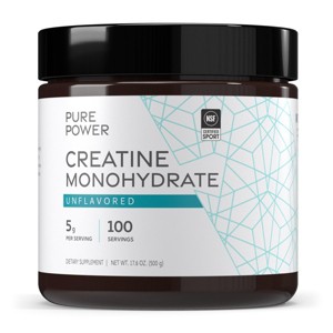 Dr. Mercola Pure Power Creatine Monohydrate, Unflavored, 17.6 oz