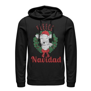 Women's CHIN UP Christmas Fleece Navidad Pull Over Hoodie - 1 of 3