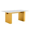 NicBex Dining Table 71" Modern Glass Rectangular Table with MDF Table Legs for Dining Room - 2 of 4