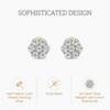 GILDED 1/4, 1/2, 1, 2 Carat Total Weight Lab-Grown Diamond 7 Stone Flower Earrings in 925 Sterling Silver & 14KT Yellow Gold-Plated Silver - 2 of 4