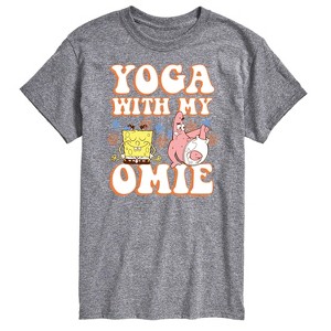 Men's - SpongeBob SquarePants - Yoga With My Omie Spongebob and Patrick Short Sleeve Graphic T-Shirt - 1 of 4