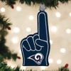 Old World Christmas Blown Glass Ornament for Christmas Tree, Los Angeles Rams Foam Finger - 2 of 4