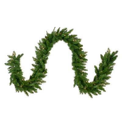 Northlight 9' x 12" Pre-Lit Eastern Pine Artificial Christmas Garland - Clear Lights