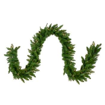 Northlight Pre-Lit Eastern Pine Artificial Christmas Garland - 9' x 12" - Clear Lights