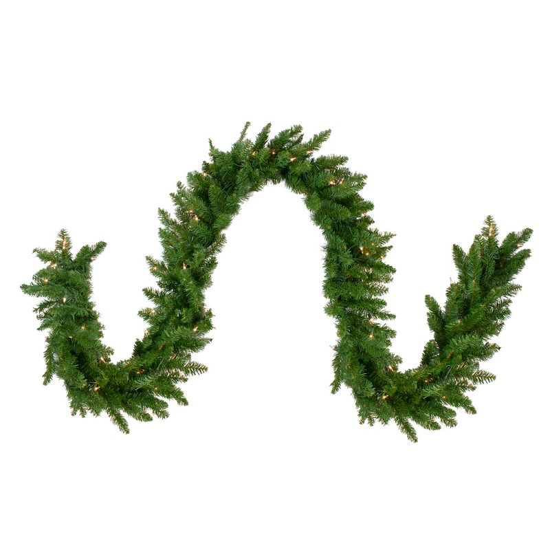 Northlight Pre-Lit Eastern Pine Artificial Christmas Garland - 9' x 12" - Clear Lights, 1 of 7
