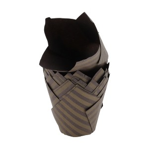 Unique Bargains Stripes Print Flame Shape Disposable Baking Cups Greaseproof Paper 1.97"x3.15" 50 Pcs - 1 of 4