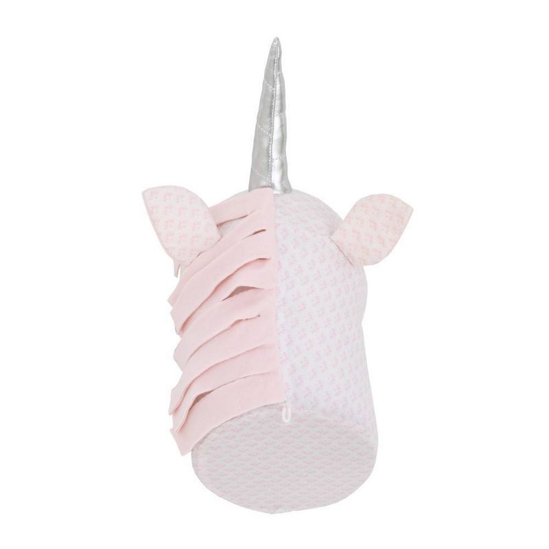 NoJo Unicorn Plush Head Wall D&#233;cor - Pink and White, 3 of 5