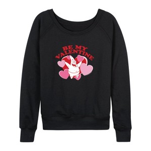 Women's - SpongeBob SquarePants - Heartbreaker Lightweight French Terry Wide Neck Long Sleeve Shirt - 1 of 4