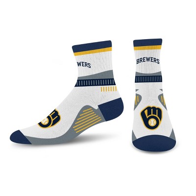 MLB Milwaukee Brewers Large Quarter Socks