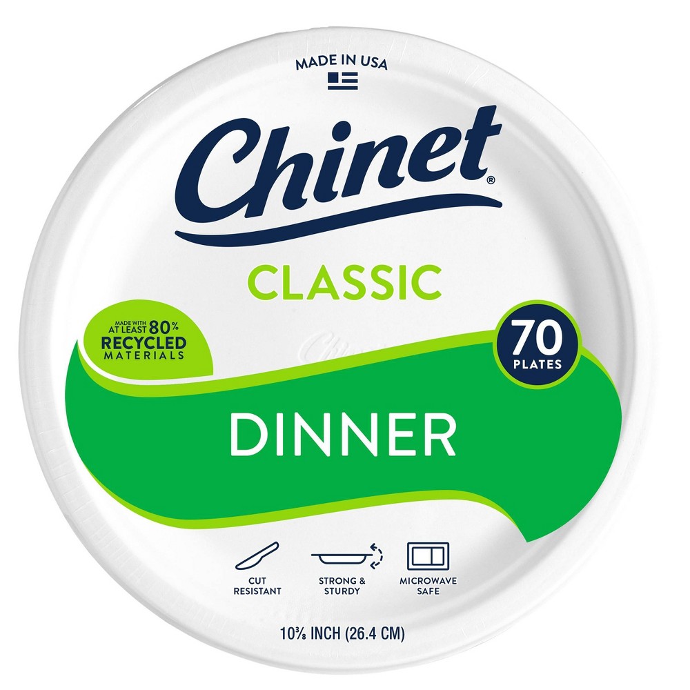 Photos - Other tableware Chinet Classic Dinner Plate 10 3/8" - 70ct