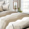 Better Bed Collection 300TC Valleys & Hills Taupe Duvet Set - 3 of 3