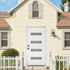 Lirago Fiberglass Front Door 36in x 80in with Brickmould 4 Lite Frosted Glass Contemporary Style Right Hand Inswing White Vinyl Frame - 2 of 4