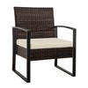 Hrinhom 24.8" W Outdoor Rattan Set,3-Piece Patio Set With Cushions - 4 of 4