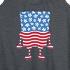 Women's - SpongeBob SquarePants - Silhouette Stars Stripes Graphic Racerback Tank - 2 of 4