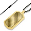West Coast Jewelry Men's Textured Dog Tag Two-Tone Steel Necklace - 24" - 4 of 4