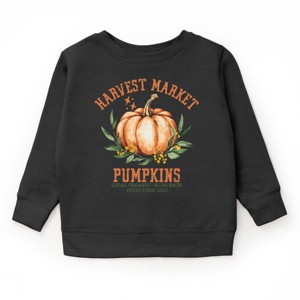 The Juniper Shop Harvest Market Pumpkins Local Organic Youth Sweatshirt - XL - Black - 1 of 4