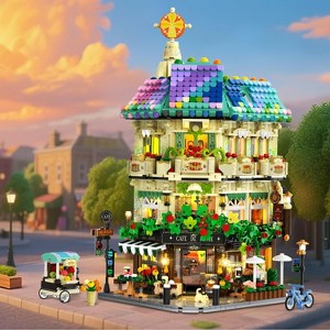 City Cafe House Building Set 1876PCs  Corner Shop Construction Model Kit for Adults & Kids Ages 12+ - 1 of 4