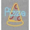 My Pizza Day Neon Pepperoni Pizza Slice Crew Neck Short Sleeve Adult T-shirt - 2 of 2