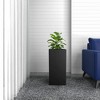 LeisureMod Terra Fiberstone and MGO Clay Planter Tall Square Planter Pot for Indoor and Outdoor - 3 of 4