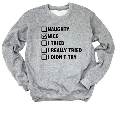 Simply Sage Market Women's Graphic Sweatshirt Nice Nice List
