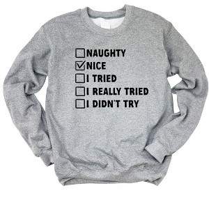 Simply Sage Market Women's Graphic Sweatshirt Nice Nice List - 1 of 2