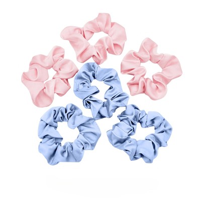 6 Pcs Satin Silk Scrunchies Soft Hair Ties Fashion Hair Bands Hair Bow Ropes Elastic Bracelets Ponytail,Satin Scrunchies,