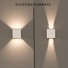 Quickway Imports Modern Wall Sconce LED Waterproof Wall Lamp Aluminum with Adjustable Beam 10-Watt 4000K Cool White Indoor Outdoor - 4 of 4