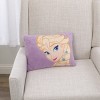 Disney Frozen Elsa Appliqued Super Soft Plush Decorative Toddler Pillow, Lavender - 3 of 3