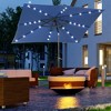 Outsunny 9' x 7' Solar Umbrella, LED Lighted Patio Umbrella for Table or Base with Tilt & Crank, Outdoor Umbrella for Backyard, Pool, Beach, Backyard - 3 of 4