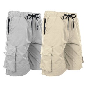 JumpStart Men's Moisture Wicking Performance Quick Dry Cargo Shorts-2 Pack - 1 of 1