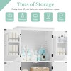 NicBex Bathroom Storage Cabinet with Adjustable Shelves,Bathroom Floor Cabinet with 4-Door,Freestanding Storage Cabinet for Bathroom,Office - 4 of 4