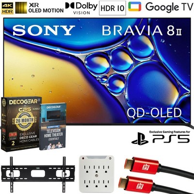 Sony BRAVIA 8 II 55 inch QD-OLED 4K HDR Google TV (2025) & Extended Protection Plan
