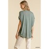 Slickblue Sheer Dolman Sleeve Scoop Neck Top for Women – Ivory – Side Slit – Casual & Relaxed Wear - S - 3 of 4