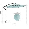 XIYUYEU Patio Umbrella 10 ft Patio Umbrella with Solar Lights Octagonal Outdoor Sunbrella Umbrella with Crank and Base for Patio - 4 of 4