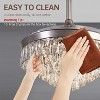Duclsaty 42" Chandelier，Retractable Ceiling Fan, Silver, Remote, 6 Speeds, 3 Color Lights, for Bedroom/Living - 2 of 4