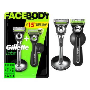 Gillette Fusion1箱 &Gillette Labs2箱セット Gillette Labs Men's Razor Duo Pack Face Razor with Stand and Body