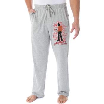 A Nightmare On Elm Street Men's Freddy Krueger Lounge Bottoms Pajama Pants Heather Grey