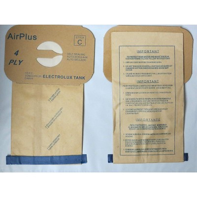 20-Pack 4-Ply Vacuum Bags For Electrolux Canister Vacuum – Style C Compatible, Generic Brand