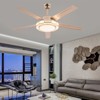 YIYIBYUS 52inch Modern 6-Speed Ceiling Fan with 3-Color LED With Remote, Gold - 2 of 4
