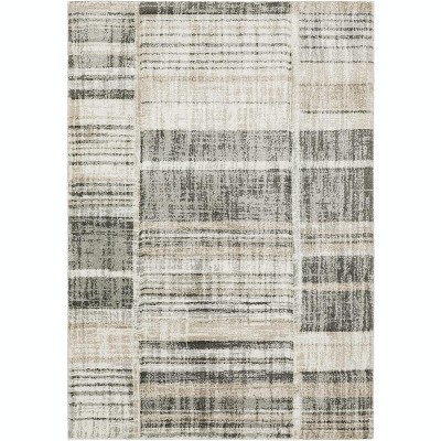 Oriental Weavers Cambria 055X2 Tan/ Charcoal Indoor Area Rug - 6'7" x 9'6"