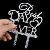 Unique Bargains Acrylic Wedding Party DIY Handicraft Gift Cupcake Decor Cake Silver - 4 of 4