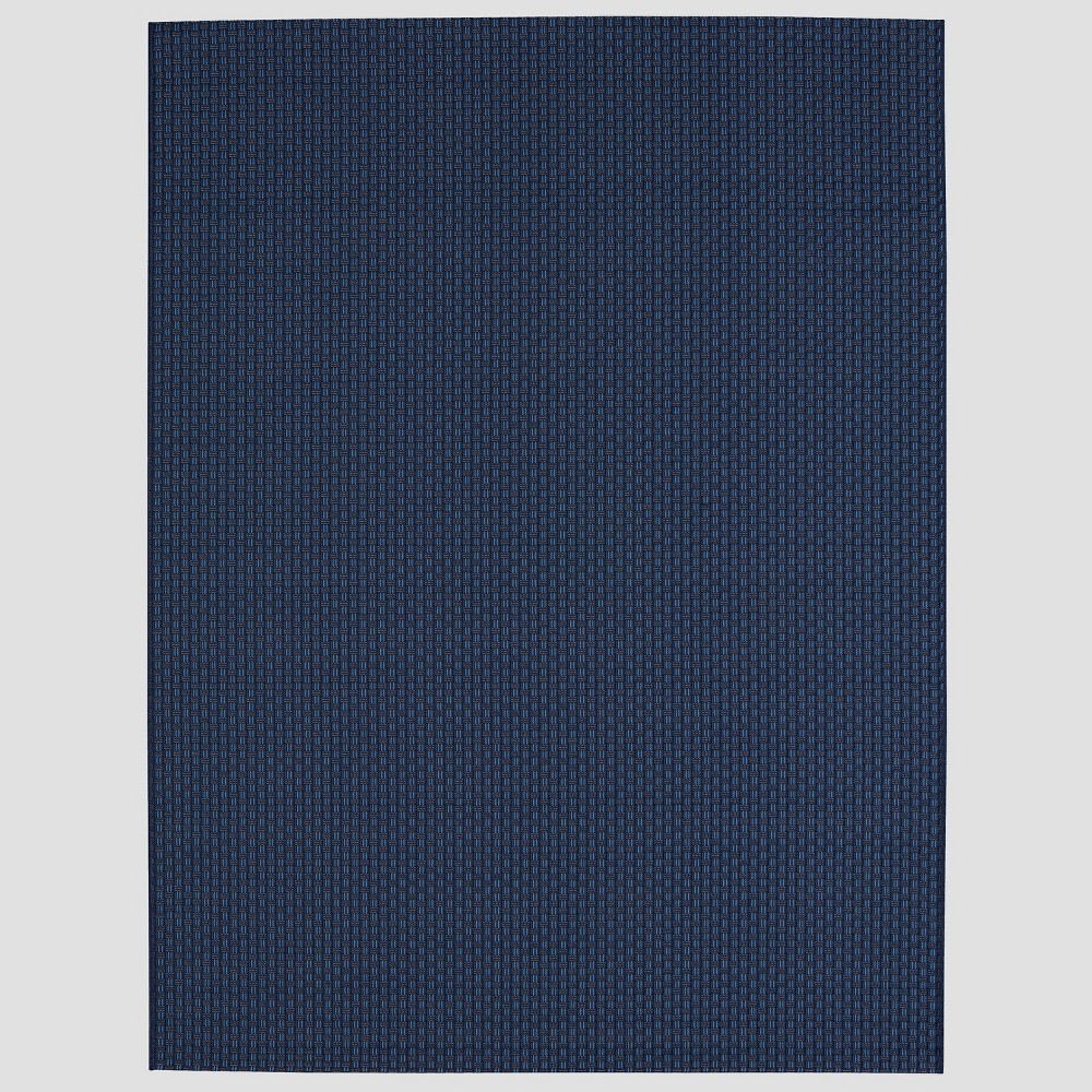 7' x 10' Basketweave Outdoor Rug Navy - Smith & Hawken™