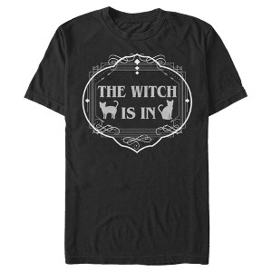 Men's Lost Gods Halloween The Witch Is In Cats T-Shirt - 1 of 4
